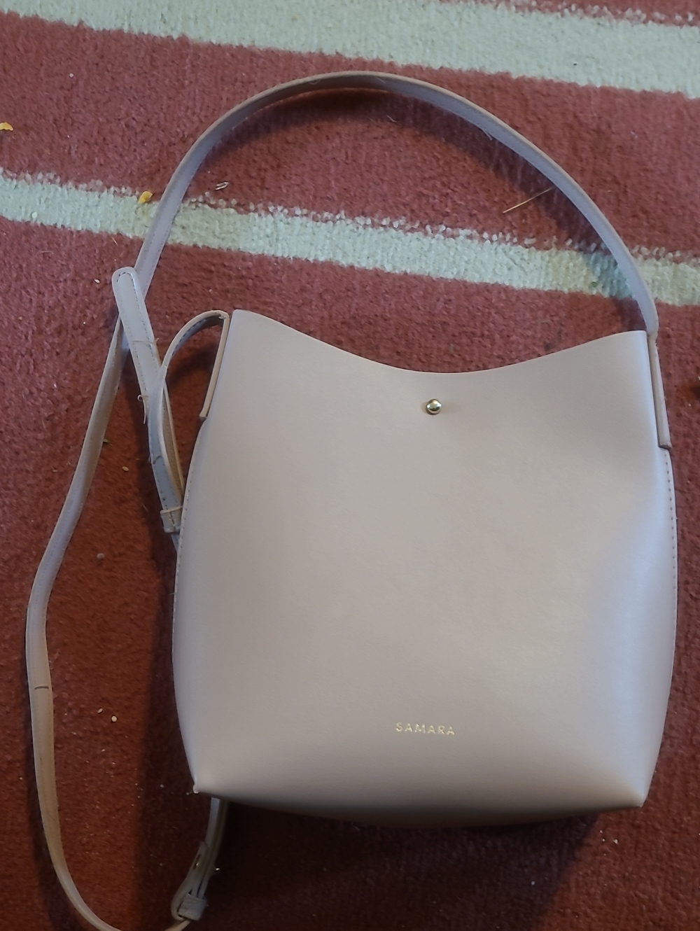 SAMARA Pale Lilac Shoulder Bag with Gold Accent